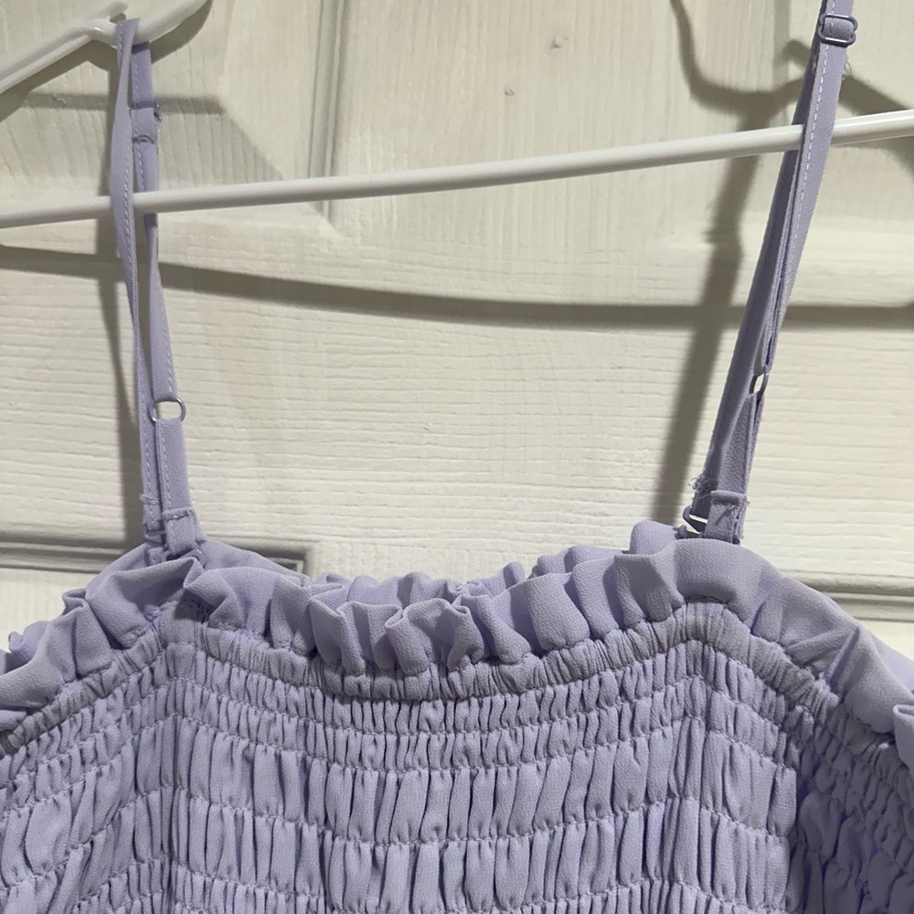 Scoop Lavender Smocked Blouse